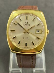 【送料無料】　腕時計　ビンテージスイスvintage lanco naval 17jewels cal1004n swiss made from 60s
