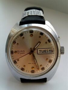 【送料無料】　腕時計　rare 27ヴィンテージussrソslavaautomatictheカレンダーvintage ussr soviet slava watch automaticthe calendar rare 27 jewels