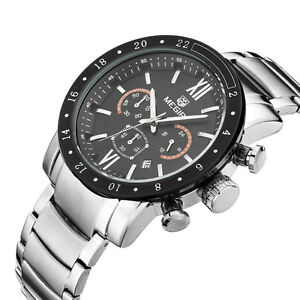 【送料無料】　腕時計　megirステンレスmegir famous brand men watches luxury watches military stainless steel