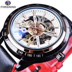 【送料無料】　腕時計　オートバイベルトmen automatic watches motorcycle design transparent genuine belt waterproof 16,485円