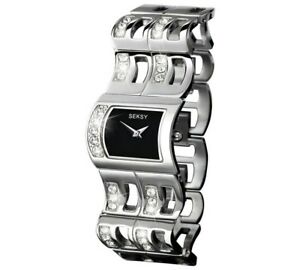 【送料無料】　腕時計　レディースステンレススチールブレスレットウォッチseksy ladies stainless steel bracelet watch 4722snp