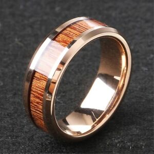 【送料無料】　腕時計　クラシックタングステンカーバイドリングウッドタングステンエンゲージメントclassic 8mm tungsten carbide ring wood high hardness tungsten steel engagement r