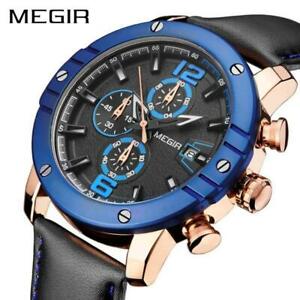 【送料無料】　腕時計　トップブランドレザーミリタリーmegir men wristwatch top brand luxury leather military wristwatch men quartz wri