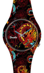 【送料無料】　腕時計　シリコンレッドドラゴンdoodle shows shows 39mm silicone red dragon dodr 002