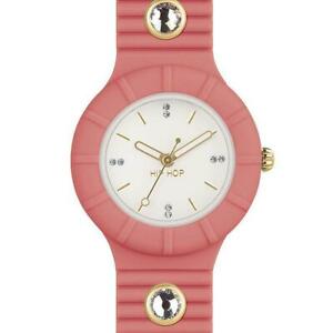 【送料無料】　腕時計　32mmwomenship hop crystal hwu0589シリコーンスワロフスキーwomens wristwatch hip hop crystal hwu0589 small 32mm silicone peach swarovski