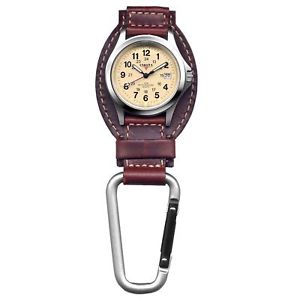 【送料無料】　腕時計　ダコタフィールドクリップハンガーdakota watch company field clip hanger watch brown leather water resistant