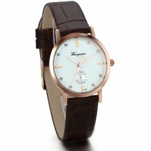 【送料無料】　腕時計　ファッションレディースレザーアナログクォーツブラウンウォッチjewelrywe fashion womens leather watch vogue analog quartz wristwatch brown｜hokushin