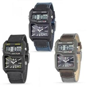 【送料無料】　腕時計　montre sector expander street fashion2アナログnumerique cuirキャンバスmontre sector expander street fashion dual time analog numriq