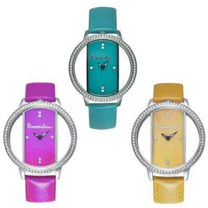 【送料無料】　腕時計　ウォッチイタリアbraccialini brd 303sスワロフスキートルコイエローwatch donna braccialini brd 303s leather swarovski turquoise purple yellow 17,505円
