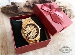 【送料無料】　腕時計　ウォッチbffpersonalized wooden watch engraved birthday wedding grooms gift bff groomsman