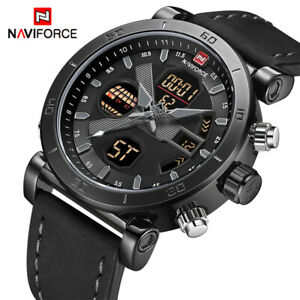【送料無料】　腕時計　naviforceブラックメンクオーツクリスマス