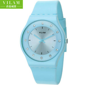 【送料無料】　腕時計　ガスバリアバーロンドシリコンas fr8520 impermeable 5bar acrylique ronde vilam silicone souple montre quartz