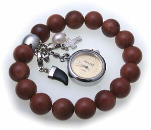 【送料無料】　腕時計　esclusivo orologio da polso avventurinaイタリアargentato modaesclusivo orologio da polso avventurina con charms donna argentat