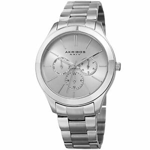 【送料無料】　腕時計　ブレスレットwomens akribos xxiv ak952ss military time date complication bracelet watch