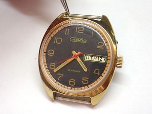【送料無料】　腕時計　vintage soviet slava 2428 watch26gold plated au10vintage soviet slava 2428 watch 26 jewels gold plated au10
