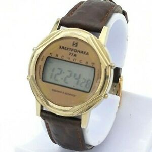 【送料無料】　腕時計　クォーツアラームデジタルメロディヴィンテージelektronika 77a watch lcd quartz alarm digital man melodies vintage