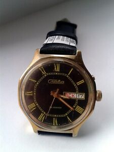 値引 腕時計 ロシアslava Rare 26ヴィンテージussrソslavaau10vintage Ussr Soviet Slava Watch Russian Slava Rare 26 Jewels Gold Plated Au10 Hokushin 残りわずか Www Faan Gov Ng