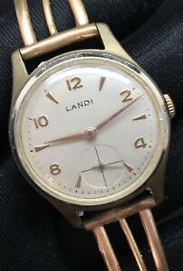 【送料無料】　腕時計　ビンテージハンドマニュアルウォッチ listinglandi vintage watch not working hand manual winding watch 34mm