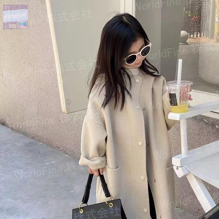 キッズロングコート キッズアウター1 ロング丈 コート キッズアウター女の子 キッズチェスターコート 女の子コート アウター 150