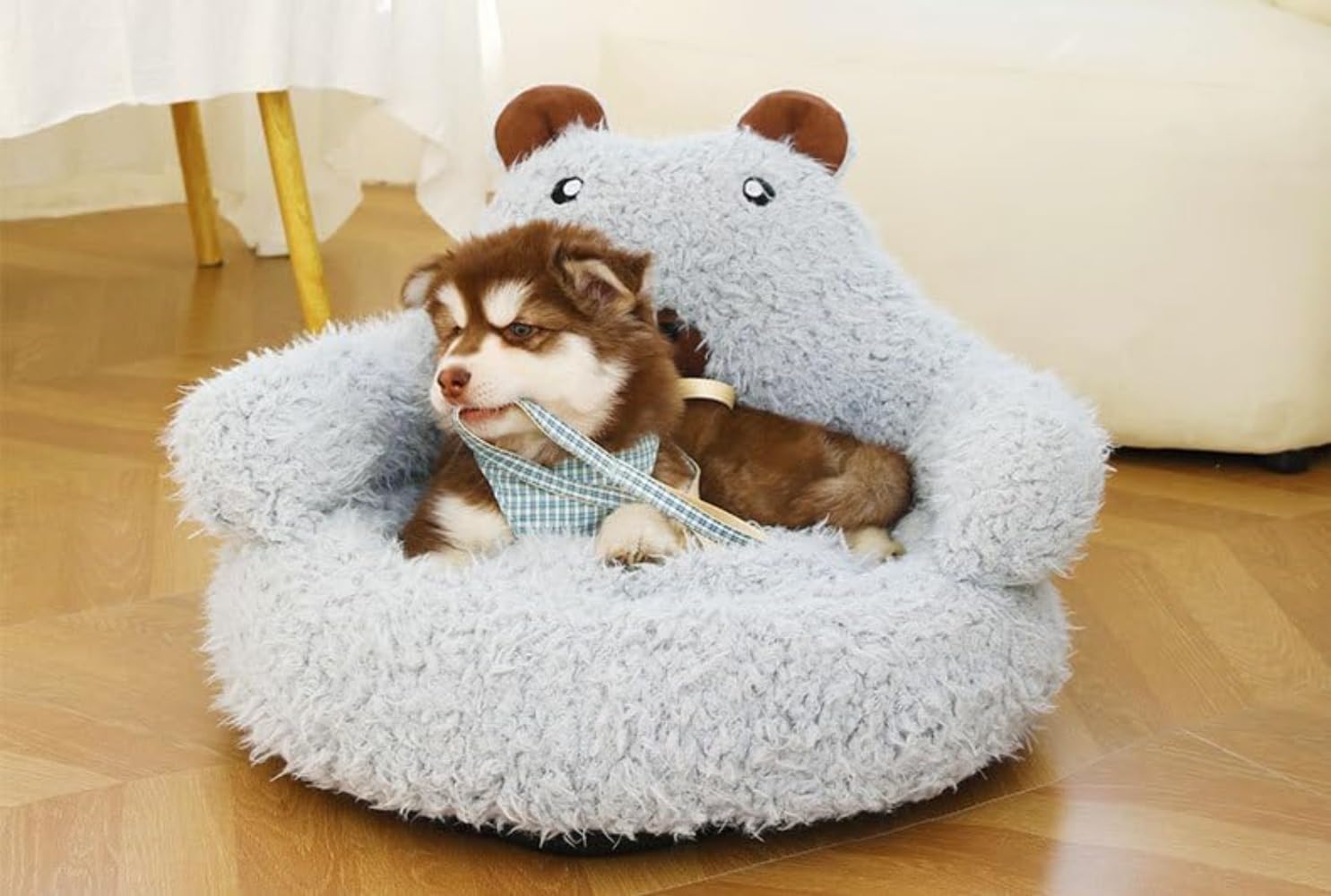 洗える 通年 ベッド 犬 グレー ふわふわ ペットベッド 暖かい ぐっすり眠る リバーシブル ベッド 猫 クッション冬 キャット 小型犬用 (グレー 60cm)