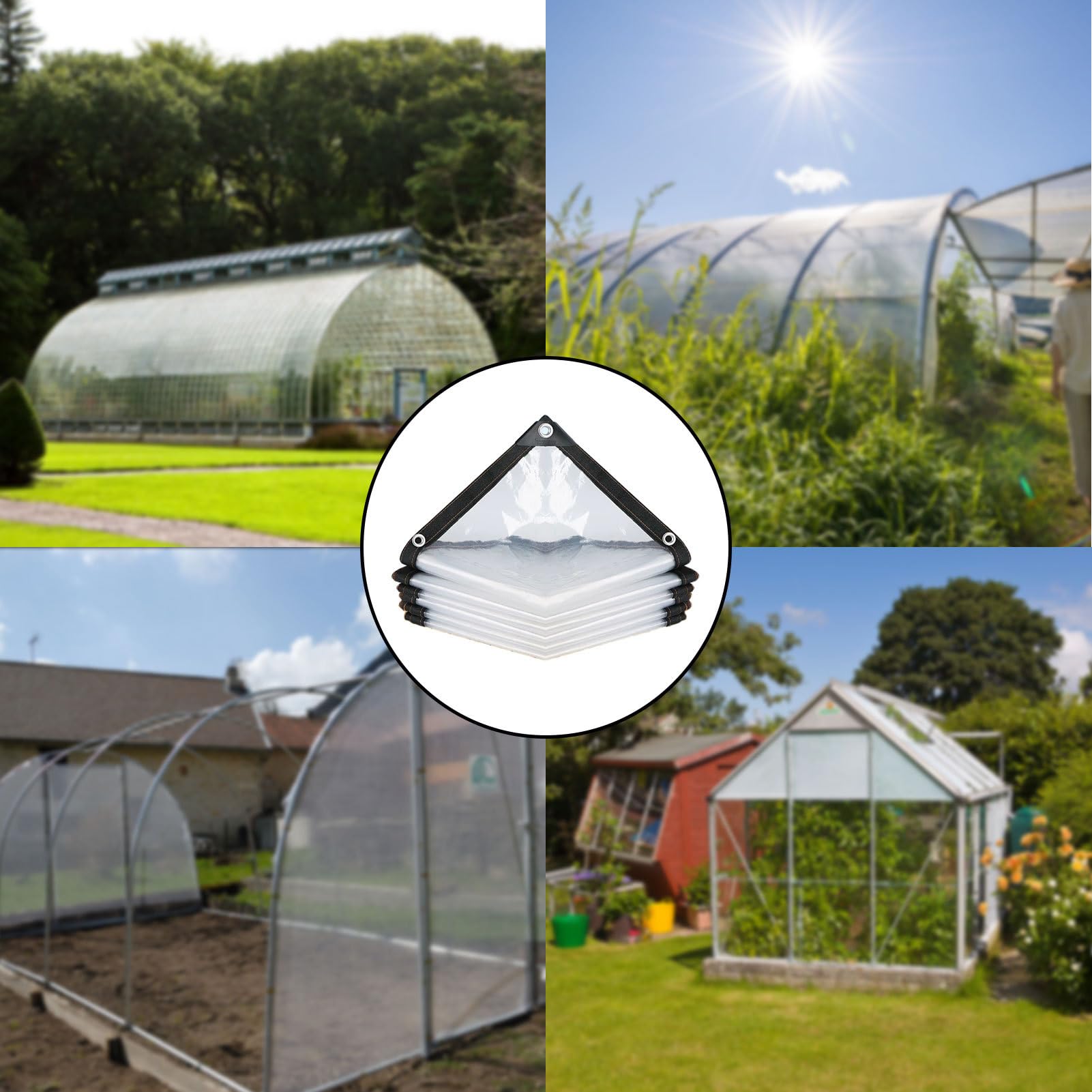ガターホール付き 耐寒性 透明防水カバー 【厚手PVC】植物防寒・防雨用 多肉植物保護 230cm 家庭園芸 ガーデニング []保温 冬対策 ベランダ