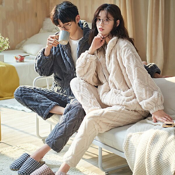 冬 メンズパジャマ パジャマ レディース 冬 もこもこ フードなし パジャマ 冬向き パジャマ ペア パジャマ 部屋着 裏起毛 寝巻き フリース ペアルック カップル 長袖 韓国 上下セット あったかい やわらか ロングパンツ 大きいサイズ