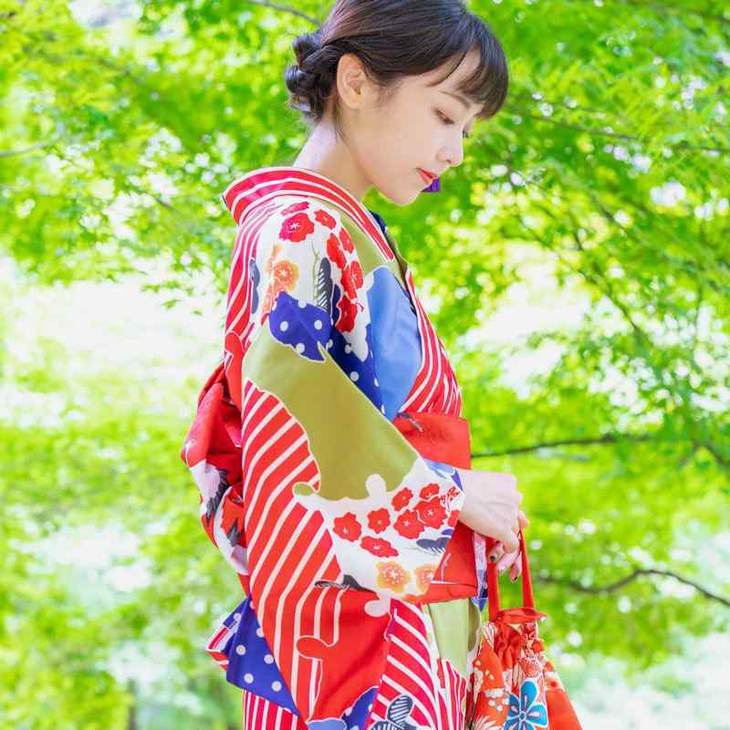 和装 厚手 赤 和服 レディース ポリエステル 防寒 あったか アレンジ 女性用 秋冬 フォーマル 改良版 レッド 正装 浴衣