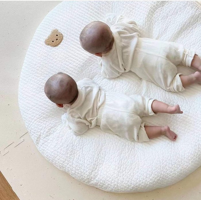直径85cm 極厚3cm 赤ちゃん お昼寝マット マット ごろ寝アート クッション サニーマット 保育園 プレイマット フロアクッション ベビー カバー取り外せる 洗える