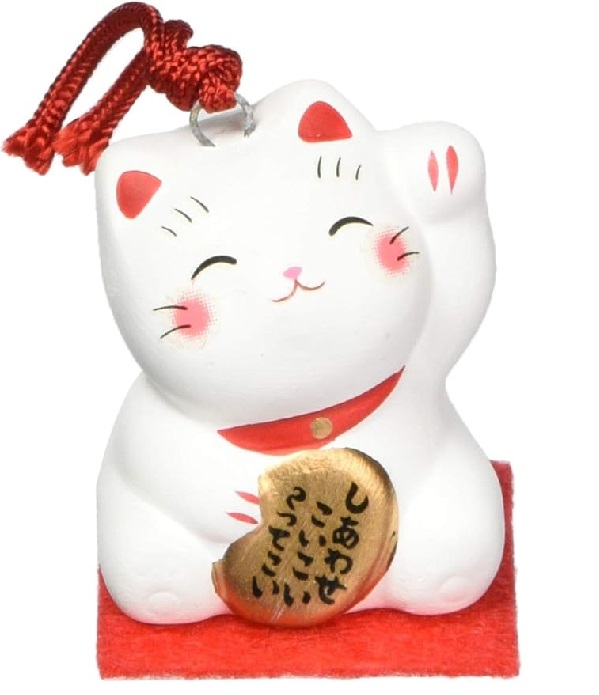 楽天市場】彩耀 おみくじ招き猫土鈴（ 右手・金）7668 : 和食器と和