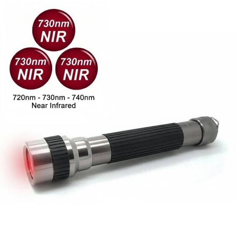 【楽天市場】ピーク波長 730nm , 5mm砲弾型LED 3灯搭載 LEDライト 懐中電灯 放射照度約6.6 mW/cm2 距離10cm時 ...