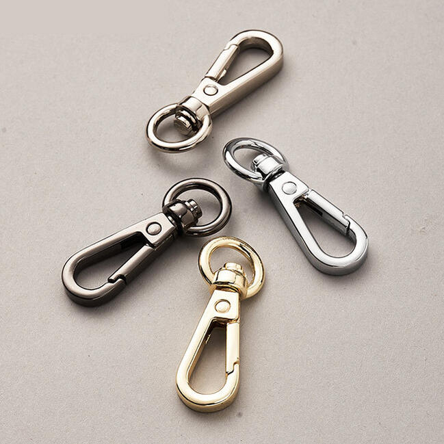 楽天市場】ナスカン 金属 回転フック 押し込み式【シルバー】銀