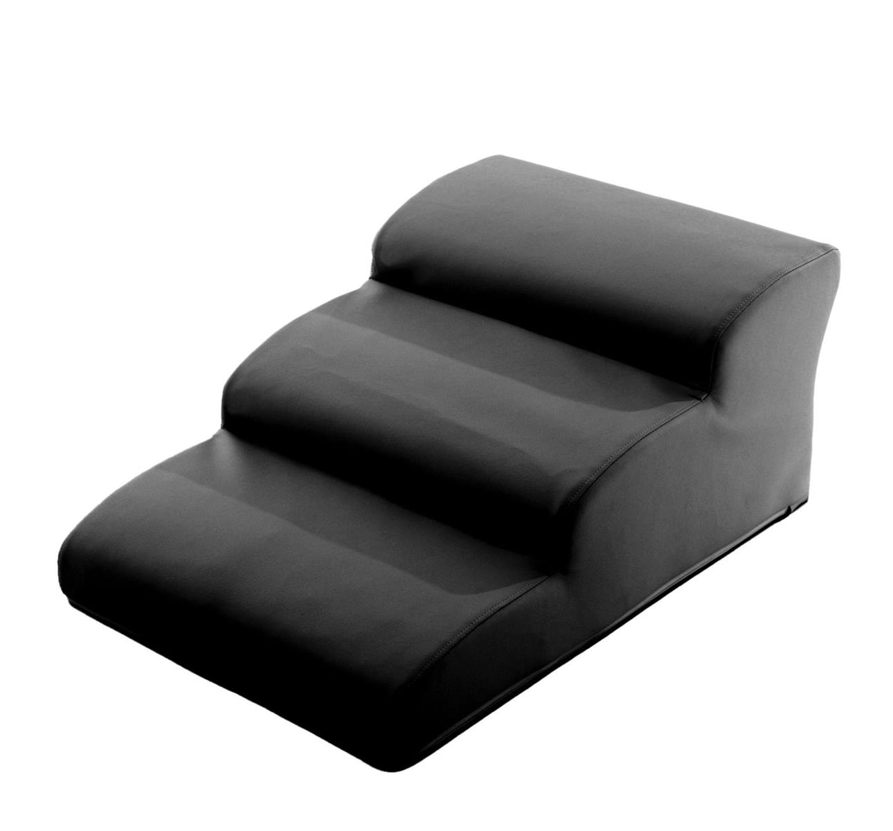 セルタン(Cellutane) ドッグステップ 3段 ワイド ブラック PVC生地 ペット用 階段 幅広 日本製 A389a-a-597BK