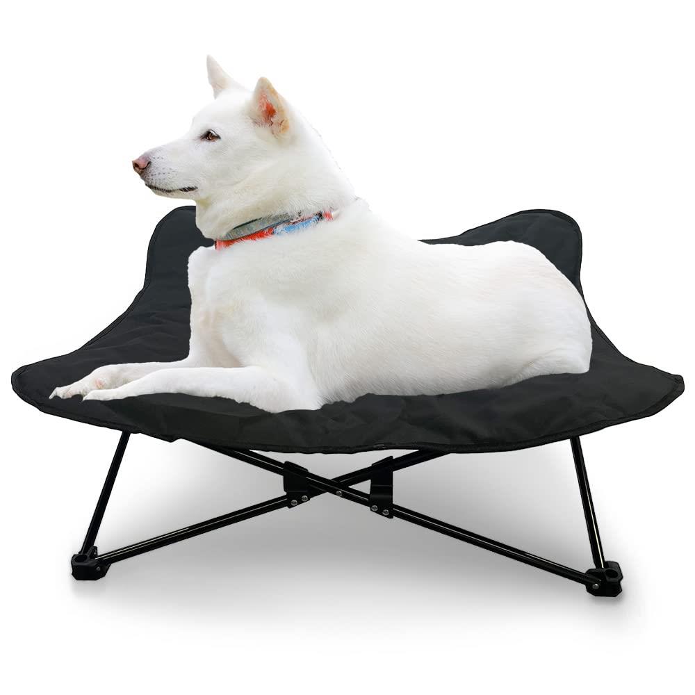 シンセーインターナショナル 花ショウブ広場 犬用アウトドア臥榻 わんわんペットコット L 1011199014 黒いこと
