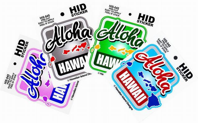 ハワイアン ステッカー デカール シール HID (ALOHA-アイランド) メール便対応可 ハワイアン雑貨 ハワイ カーステッカー ハワイアン ハワイ雑貨 インテリア ハワイアン 雑貨画像