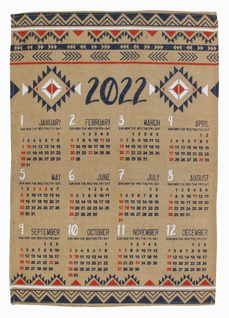 アメリカン雑貨 22年カレンダー 流行のネイティブ柄 インテリアハワイアン 22年 ハワイ メール便対応 ジュート 雑貨 送料無料 アステカ カレンダー ポスター お土産 アジアン ネイティブ柄 ワンページ
