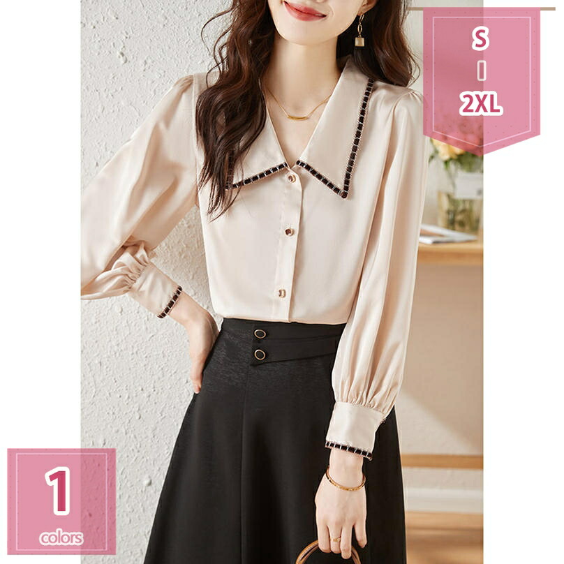 1000円OFFクーポン ブラウス レディース 長袖 フォーマル シャツ Vネック レース トップス おしゃれ 大きいサイズ 事務服 シフォンブラウス 春 秋 長袖シャツ フリーサイズ シフォン 通気 ゆったり 着痩せ カジュアル 通勤 オフィス 入学式 入社式 holosbird-goods1