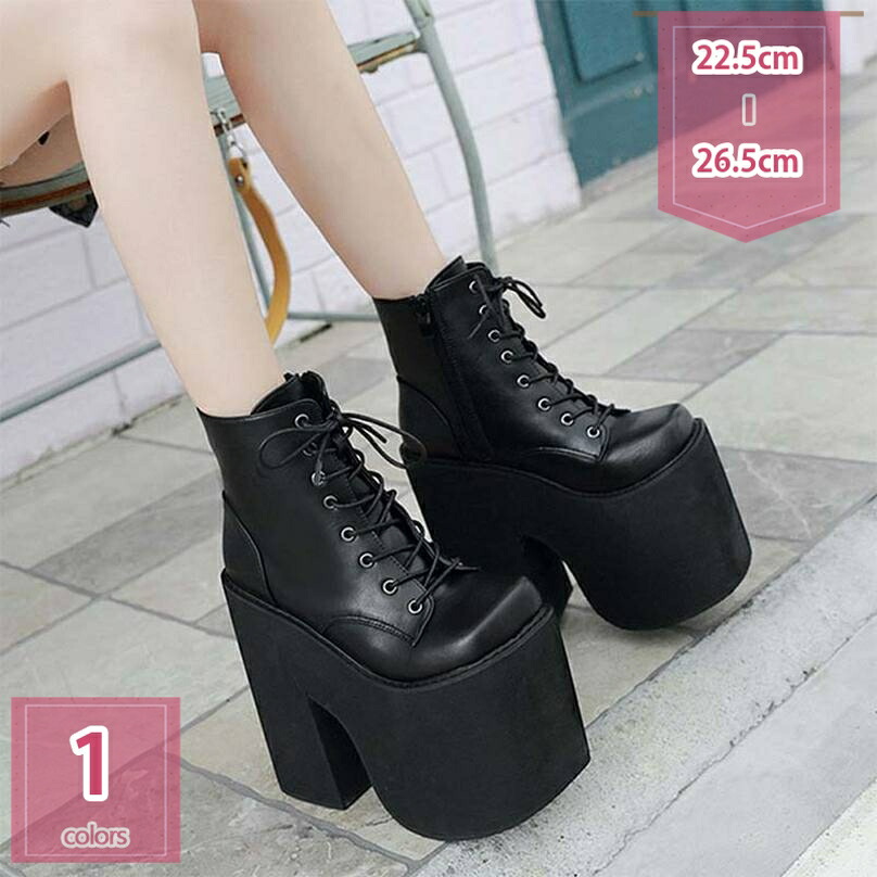 厚底20cmヒール　24.5cmブーツ　コスプレ　ゴシック 厚底20cmヒール 24.5cmブーツ コスプレ ゴシック Amazon