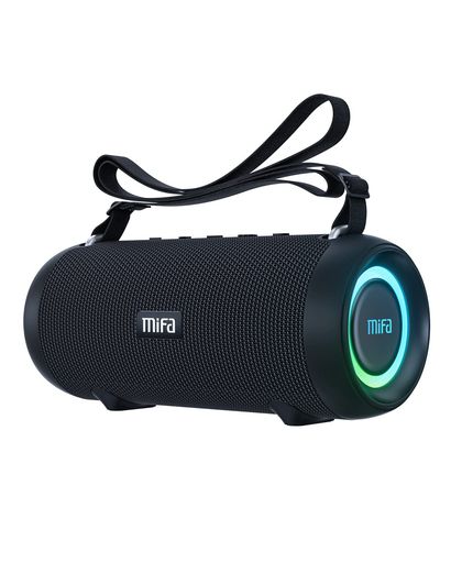 MIFA A90 Bluetooth金棒引き IPX7雨合羽 60W大音の大きさ 無線電話ステレオ相応う RGB LEDともし火 30第四次元年代順の連続生まれ変わり Micro SD歌留多相応う TWS役立つこと USB C申し受ける 防御することケース・ポータブルストラップ付き添い人
