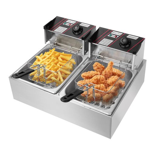 楽天市場】BriSunshine電気フライヤー業務用二槽式12L大容量卓上