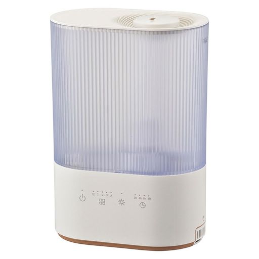 オーム(OHM)オーム電機 加湿器 超音波式 UV機能付きで清潔 LEDライト付き フタをしたままラクラク給水 4リットル大容量 タンクまるごと水洗い 超音波加湿器 アロマポケット付き ホワイト KI&hellip;｜HOMARINA 店