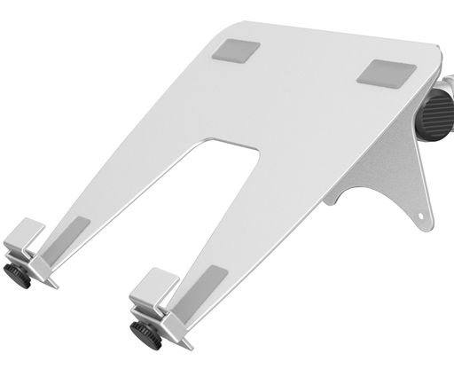AMAMFノートパソコントレイノートPC用トレーラップトップホルダーノートブックモニターアーム用VESAマウント75x75mm100x100mm最大17.3インチ&26.6ポンドシルバー