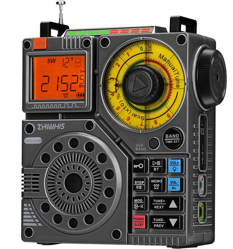 ZHIWHIS Bluetooth金棒引き BCLラジオ受信機 短波傍受機 VHF/FM/AM/SW/広々としたFM 懐中照明ランプ 吹き込み/APP抑えつける/MicroSD歌留多相応う/20第四次元年代順の連続生まれ変わり/タイマー/USB-C申し受ける式/技適手に入れる済