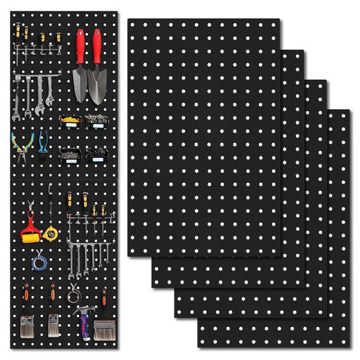 ペグボード有孔ゲーム盤300*400粍穴投球:25粍穴径7粍壁用ペグボードマグネットボード羅針盤相応う物の具納めるDIY飾りつけ勝手もと事務室洗面所(黒いこと4枚)
