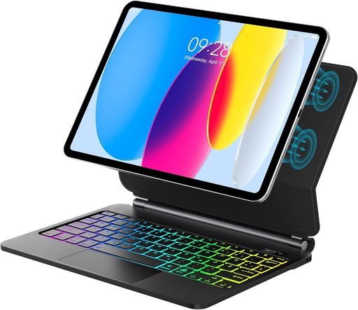 【2026年新登場】iPad 第11世代 (A16) / iPad 第10世代 キーボードケース マジックキーボード 磁気吸着 フローティングデザイン トラックパッド搭載 7色バックライト オートスリープ マルチタッ&hellip;｜HOMARINA 店