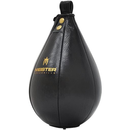 マイスタースピードキルズレザースピードバッグ(軽さ乳状液膀胱付き添い人)-黒いこと-並み並み(24.2糎x15.2糎)/MeisterSpeedKillsLeatherSpeedBagw/Lightweight