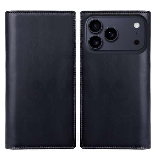 ABBISIGNATUREiPhone17ProMax用ケース手帳型日本製イタリアン本革LISCIO[MagSafe対応ベジタブルタンニンレザー革職人ハンドメイドワイヤレス充電対応]ABS27851i17PMブラック