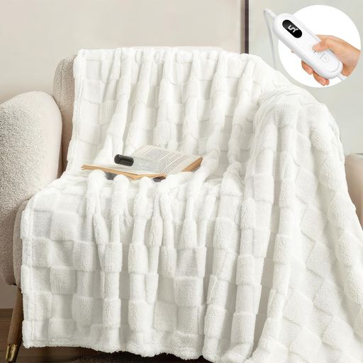 楽天市場】Keenstone電気毛布敷き掛け兼用厚手190x130cmふわふわ【表面