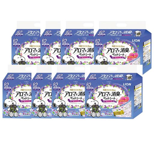 百獣の王 香りで消臭愛玩動物腰かけ レギュラー 62枚入x8個 入れもの売りわたす LIONPET