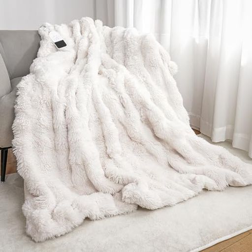 楽天市場】Keenstone電気毛布敷き掛け兼用厚手190x130cmふわふわ【表面