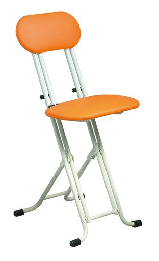 ルネセイコウ日本製ニューベストホビーチェアオレンジ/ミルキーホワイト幅33.5x奥行92x高さ91.5cmW-300W